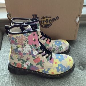 Dr. Martens Kids' 1460 Floral Combat Boot, big girl size US7/EU38, $180